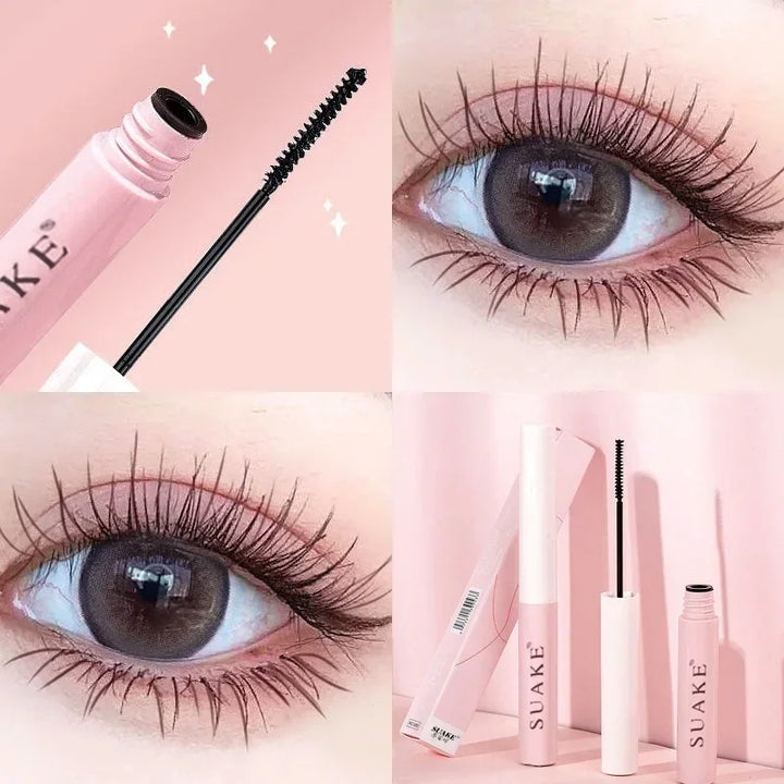 Silk Fiber Waterproof Mascara – Ultra-Fine Brush, Long & Curled Lashe