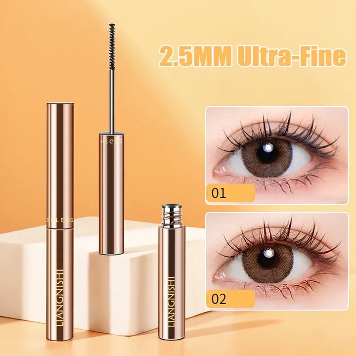 Silk Fiber Waterproof Mascara – Ultra-Fine Brush, Long & Curled Lashe