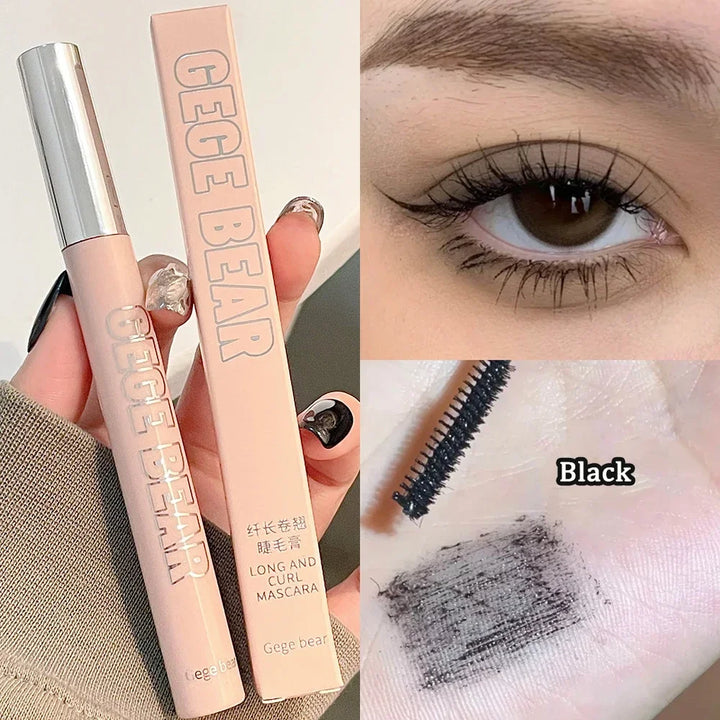 Silk Fiber Waterproof Mascara – Ultra-Fine Brush, Long & Curled Lashe